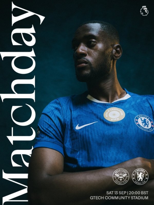 切尔西发布客战布伦特福德海报：阿达拉比奥尤单东说念主出镜