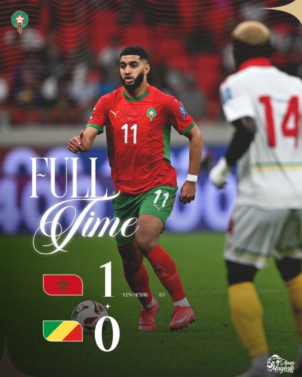 强势！世初赛摩洛哥主场1-0打败刚果，8战全胜竣工收官