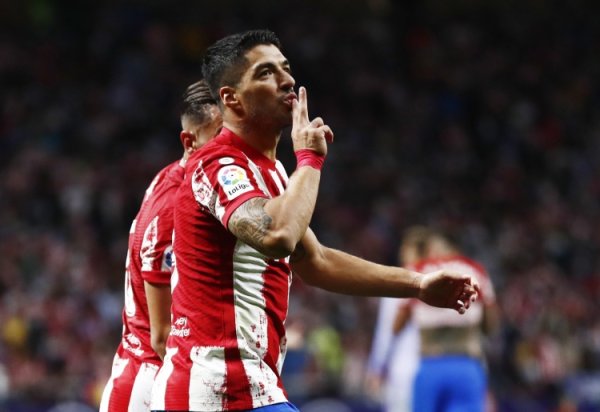 咱们的自负！马竞道喜苏亚雷斯：劳动生存进球数达600球❤️🤍