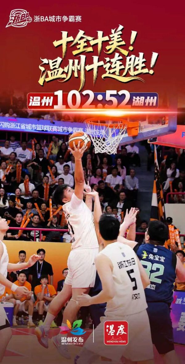 十全十好意思！温州十连胜！