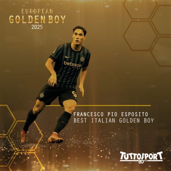 💪不绝勤奋小伙！20岁国米时尚埃斯波西托获昂然大利金童奖